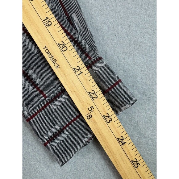 Vintage 90's Levis Sutter Creek Shirt Mens M Gray Red Flannel Cowboy Aztec - Picture 10 of 14